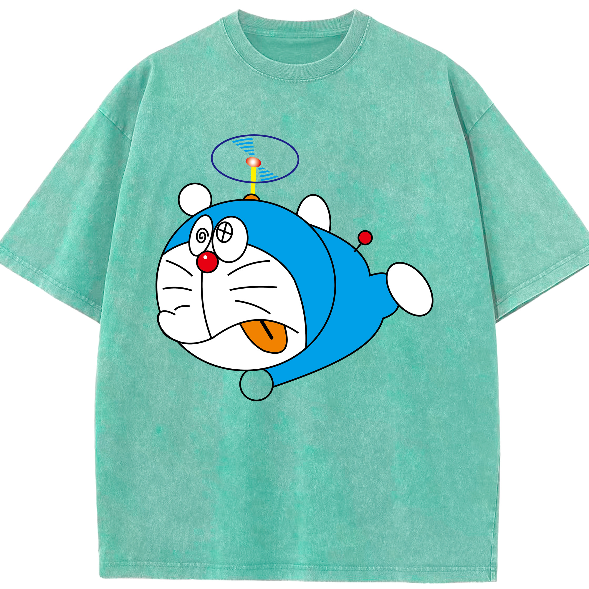 （画像用） ドラえもん Doraemon 綿100% ヴィンテージ風 半袖Tシャツ（フロントプリント）